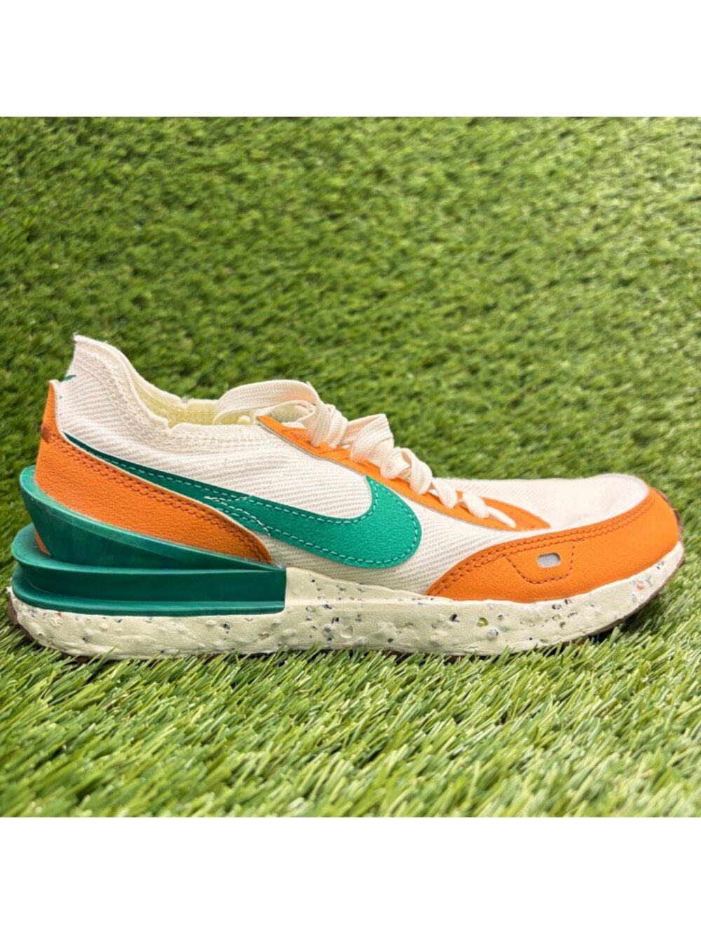 Nike Waffle One Crater Sail Hot Curry Gum Womens Size 6 Running Shoes Sneakers